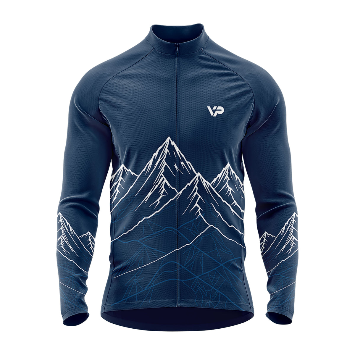 Schwarzes Langarm -Radsporttrikot