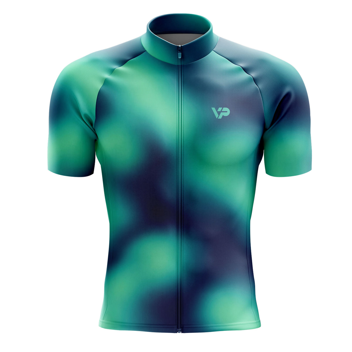 Teal Gradient Cycling Jersey