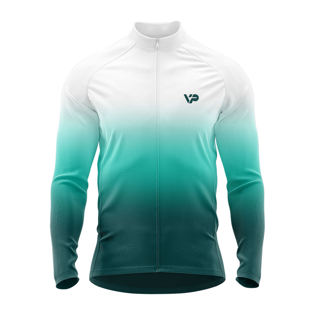 Schwarzes Langarm -Radsporttrikot