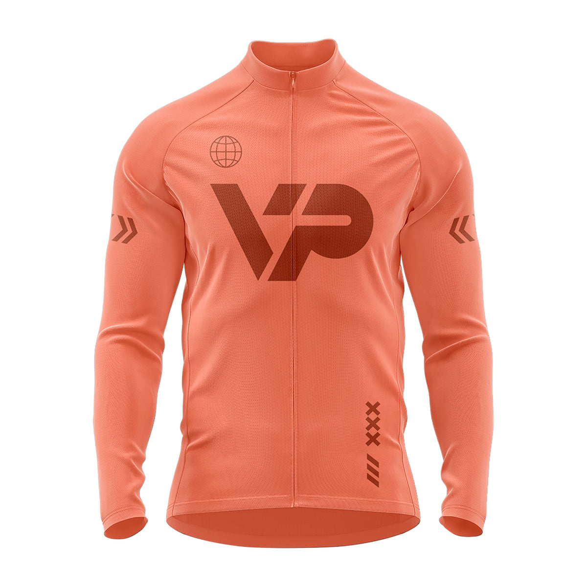 Schwarzes Langarm -Radsporttrikot