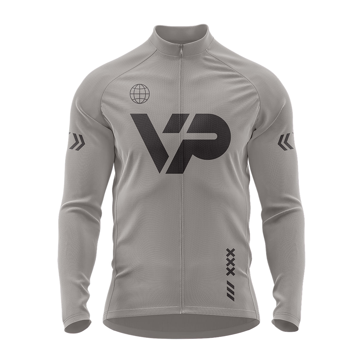 Schwarzes Langarm -Radsporttrikot