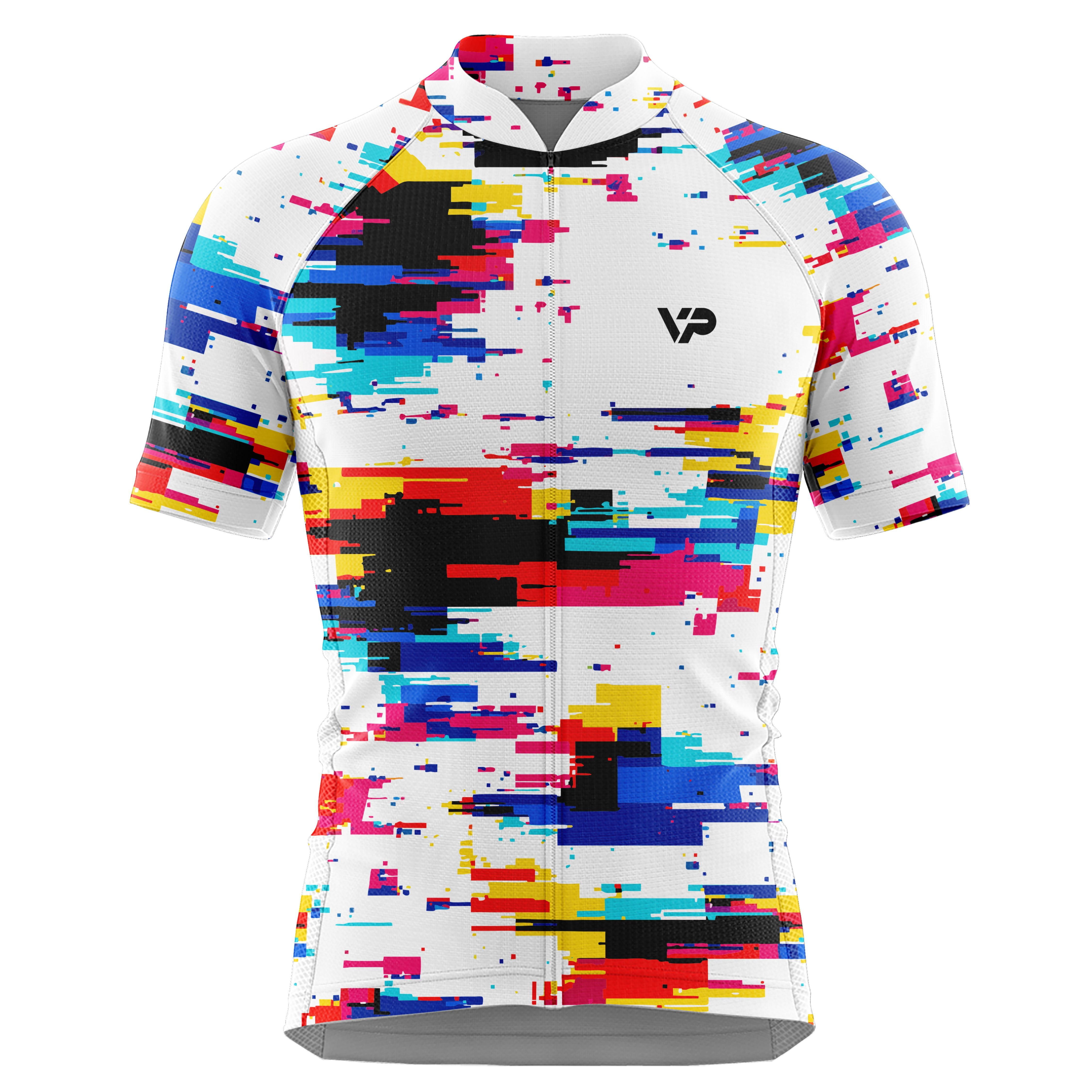 White Pixel Cycling Jersey