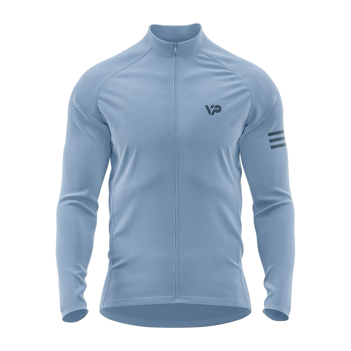 Schwarzes Langarm -Radsporttrikot