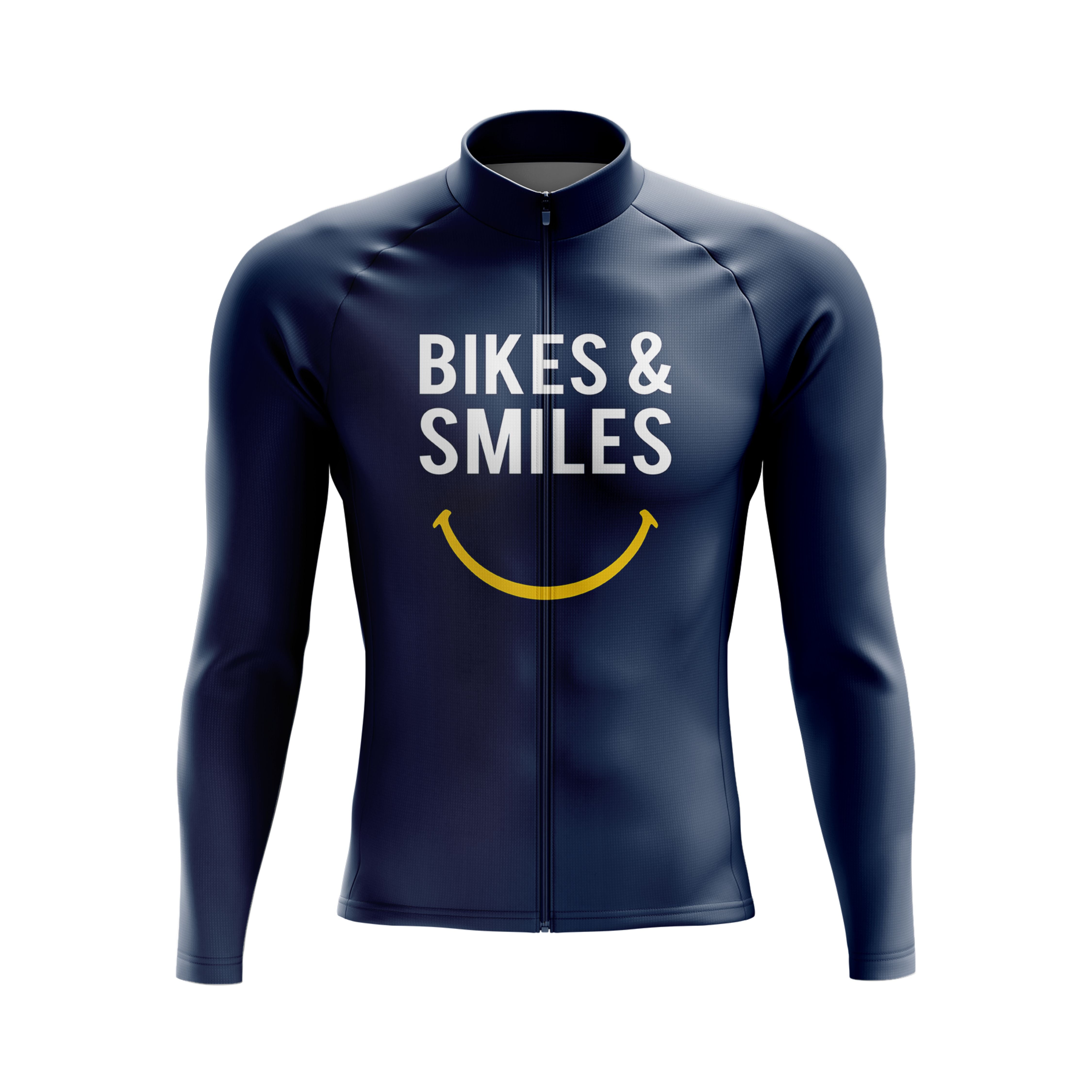 Schwarzes Langarm -Radsporttrikot