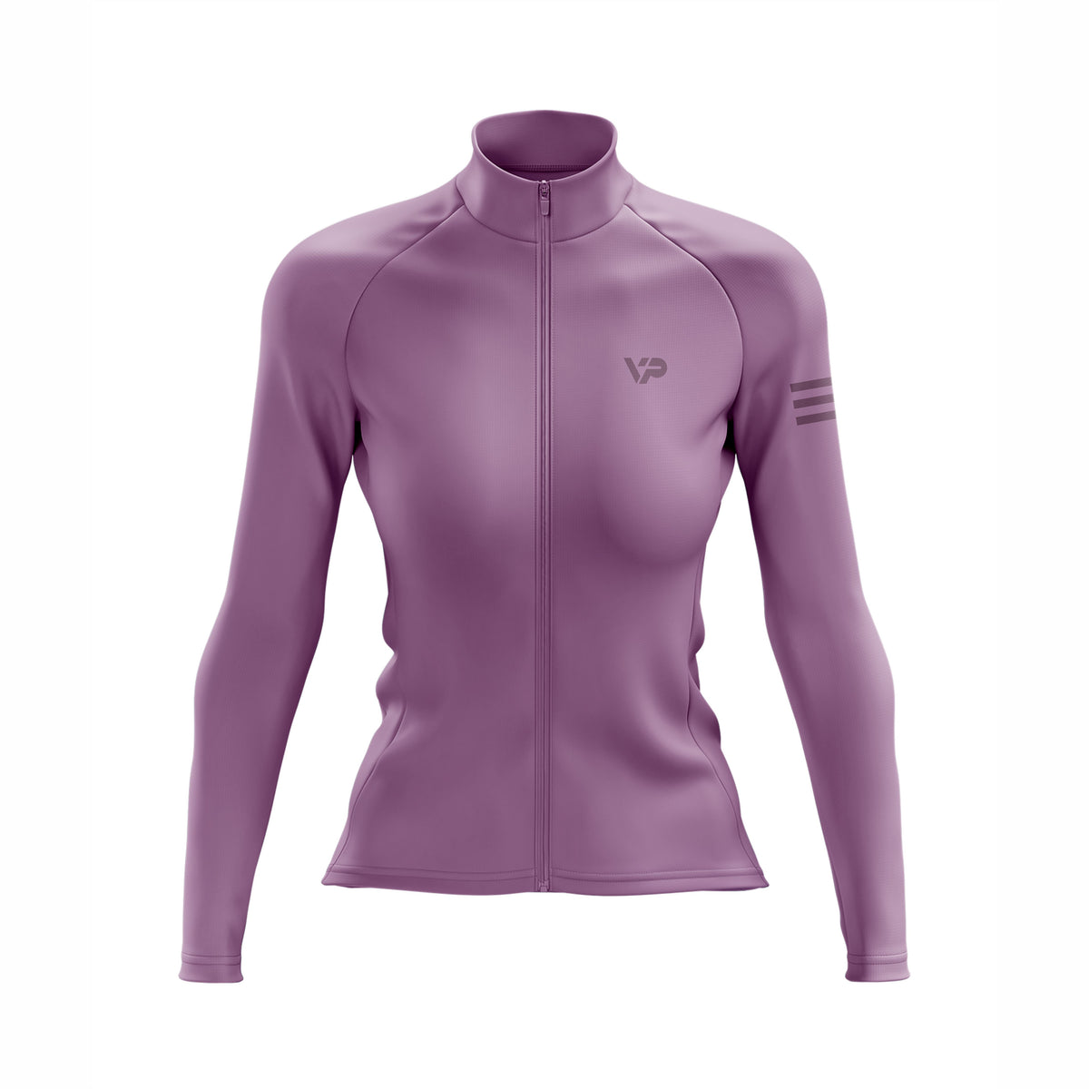 Women's Vintage Mauve Long Sleeve Cycling Jersey