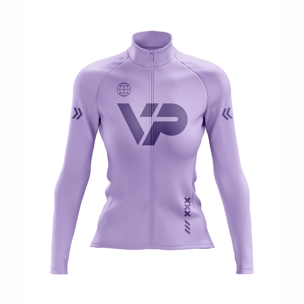 Orange -Gradient Langarm -Radsport -Trikot