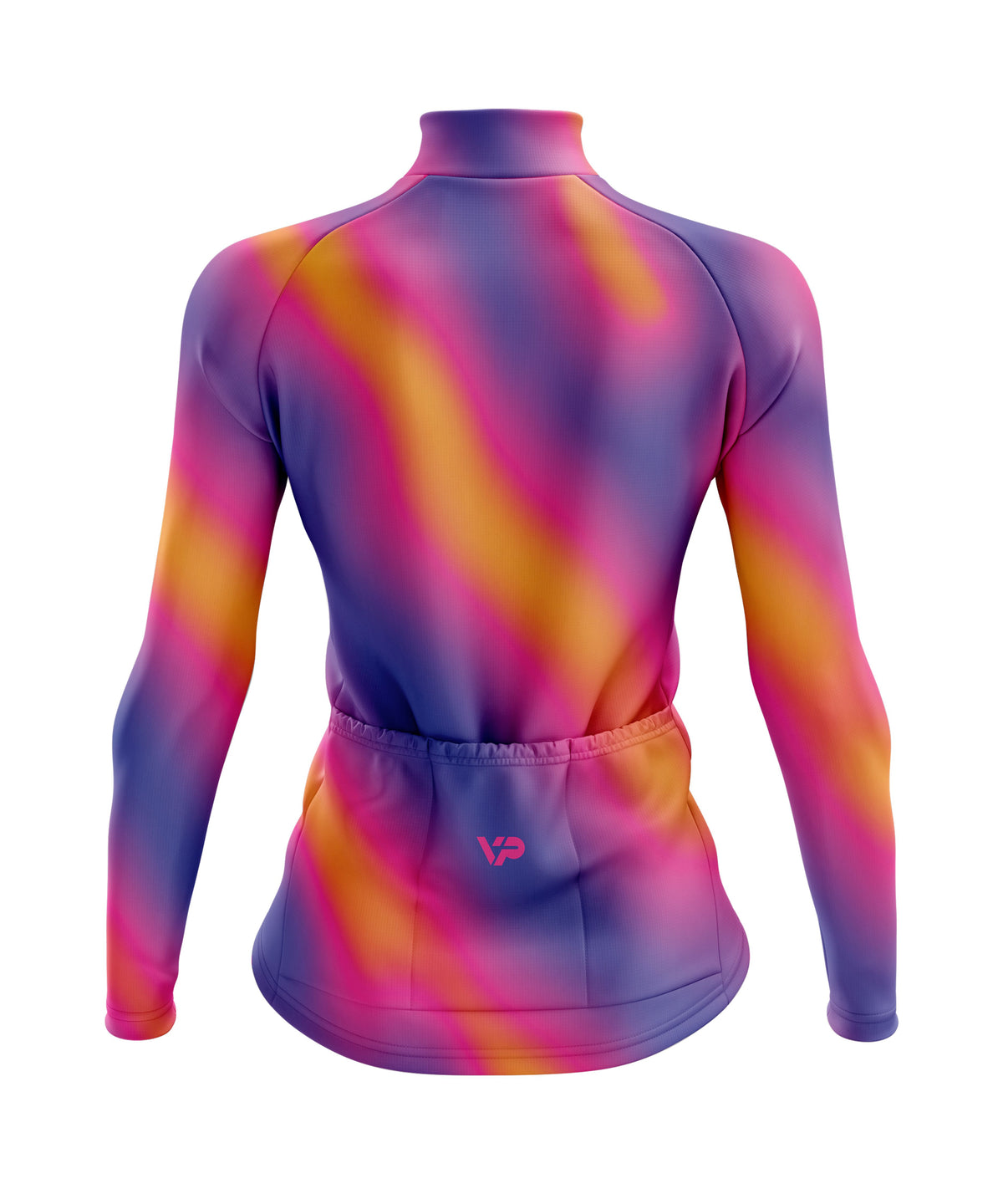 Women's Purple Gradient Long Sleeve Cycling Jersey