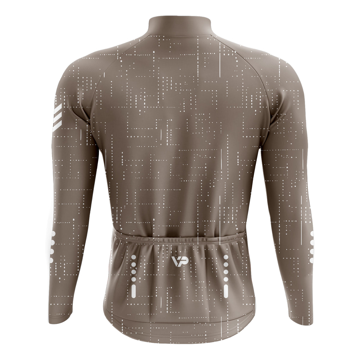 Mocha Brown Long Sleeve Cycling Jersey