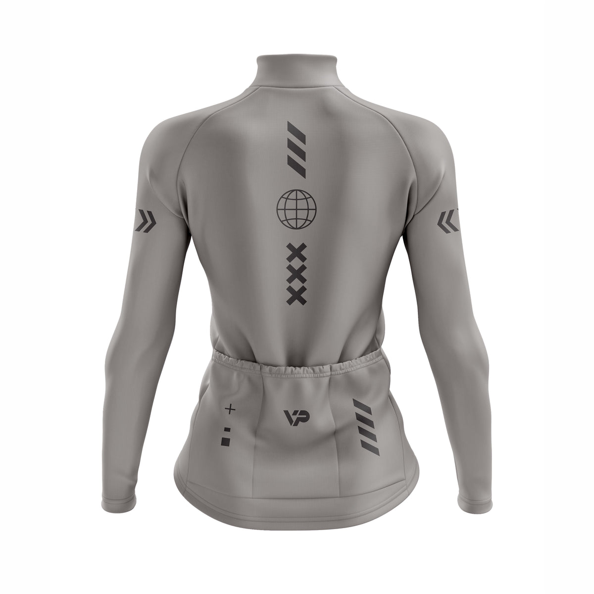Orange -Gradient Langarm -Radsport -Trikot