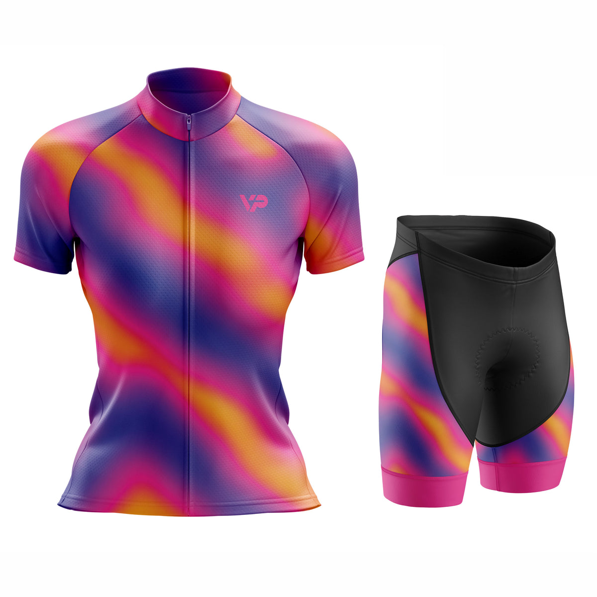 Women's Purple Gradient Cycling Kit