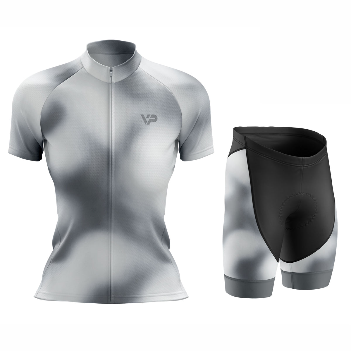 Women's Grey Gradient Cycling Kit