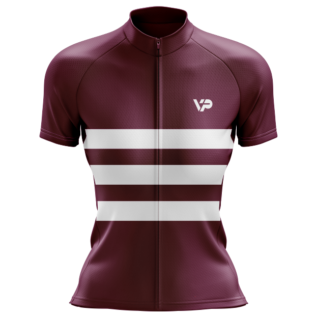 Women's Burgundy Lines Cycling Kit