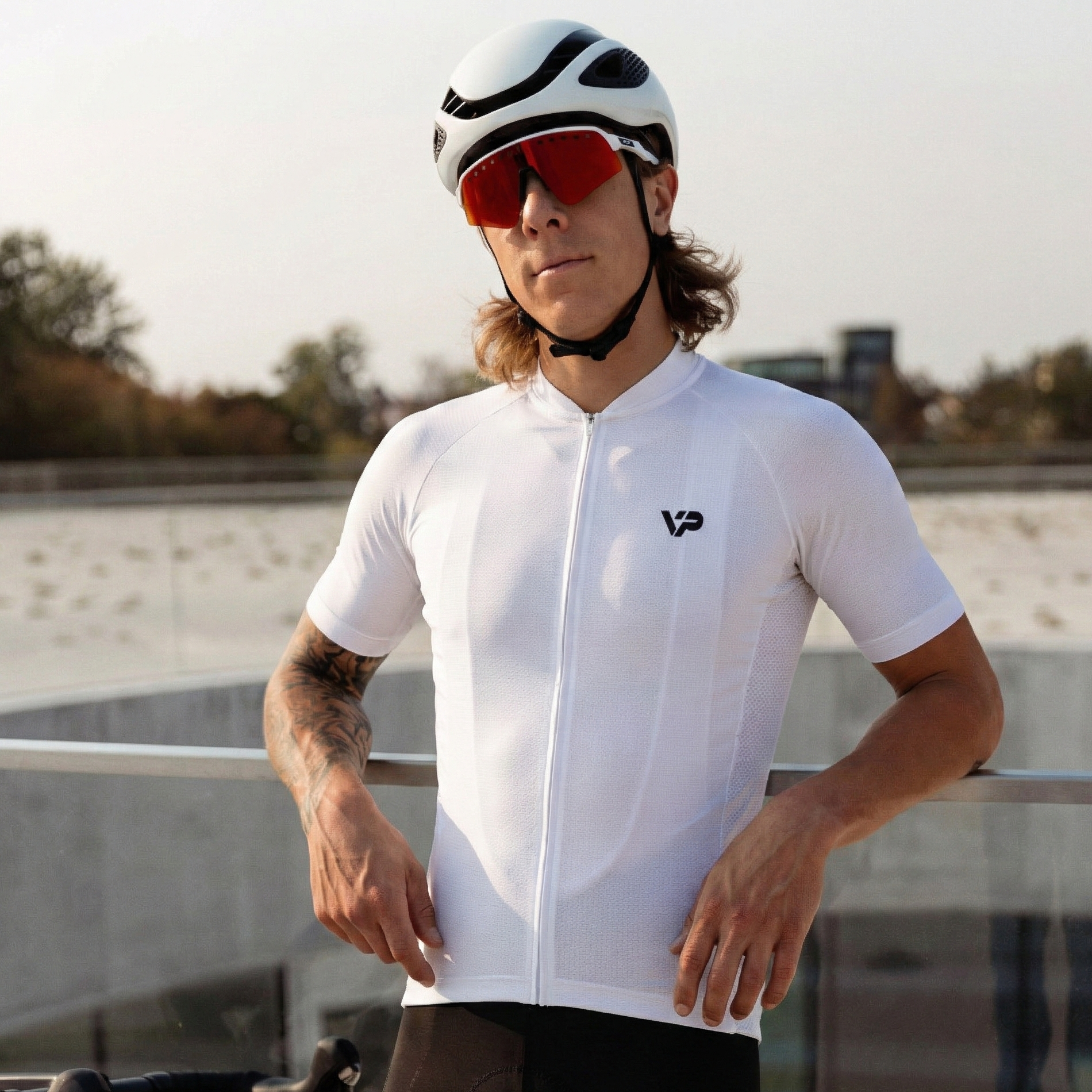 All White Cycling Kit
