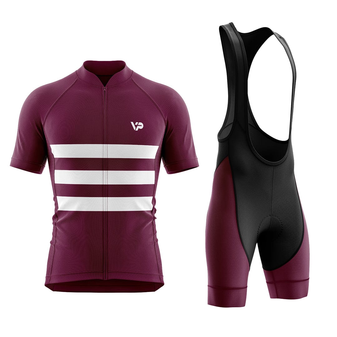 Burgundy Lines Cycling Kit