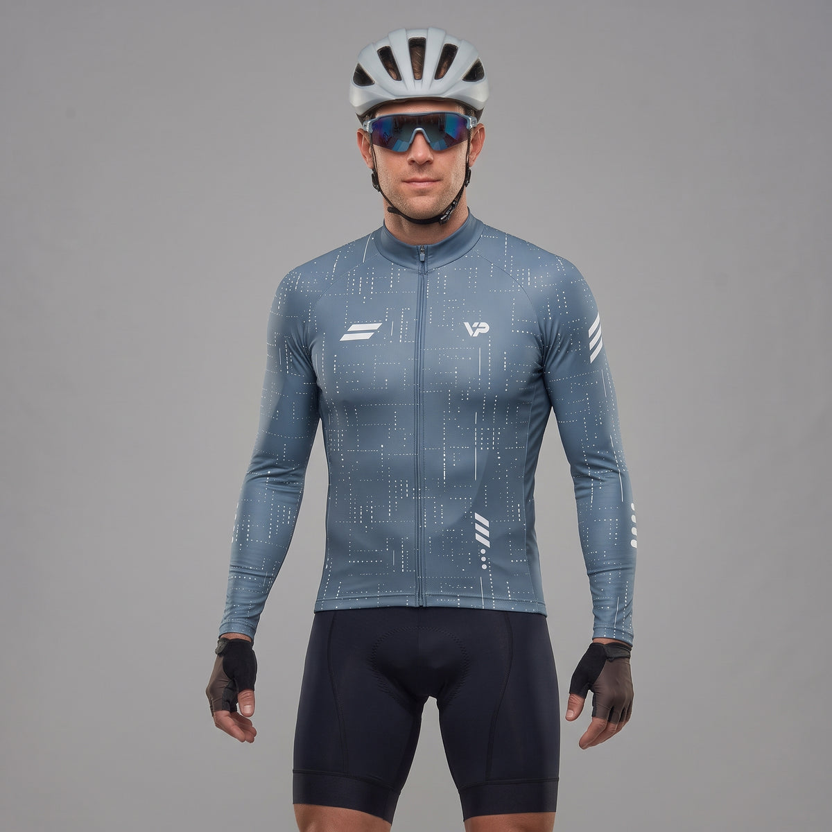 Pure Slate Long Sleeve Cycling Jersey