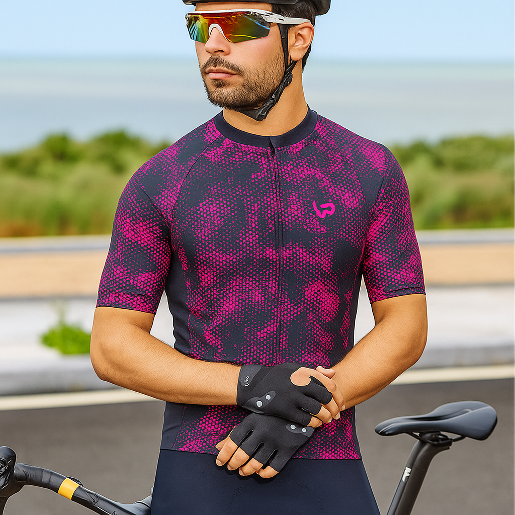 Pink Pattern Cycling Jersey