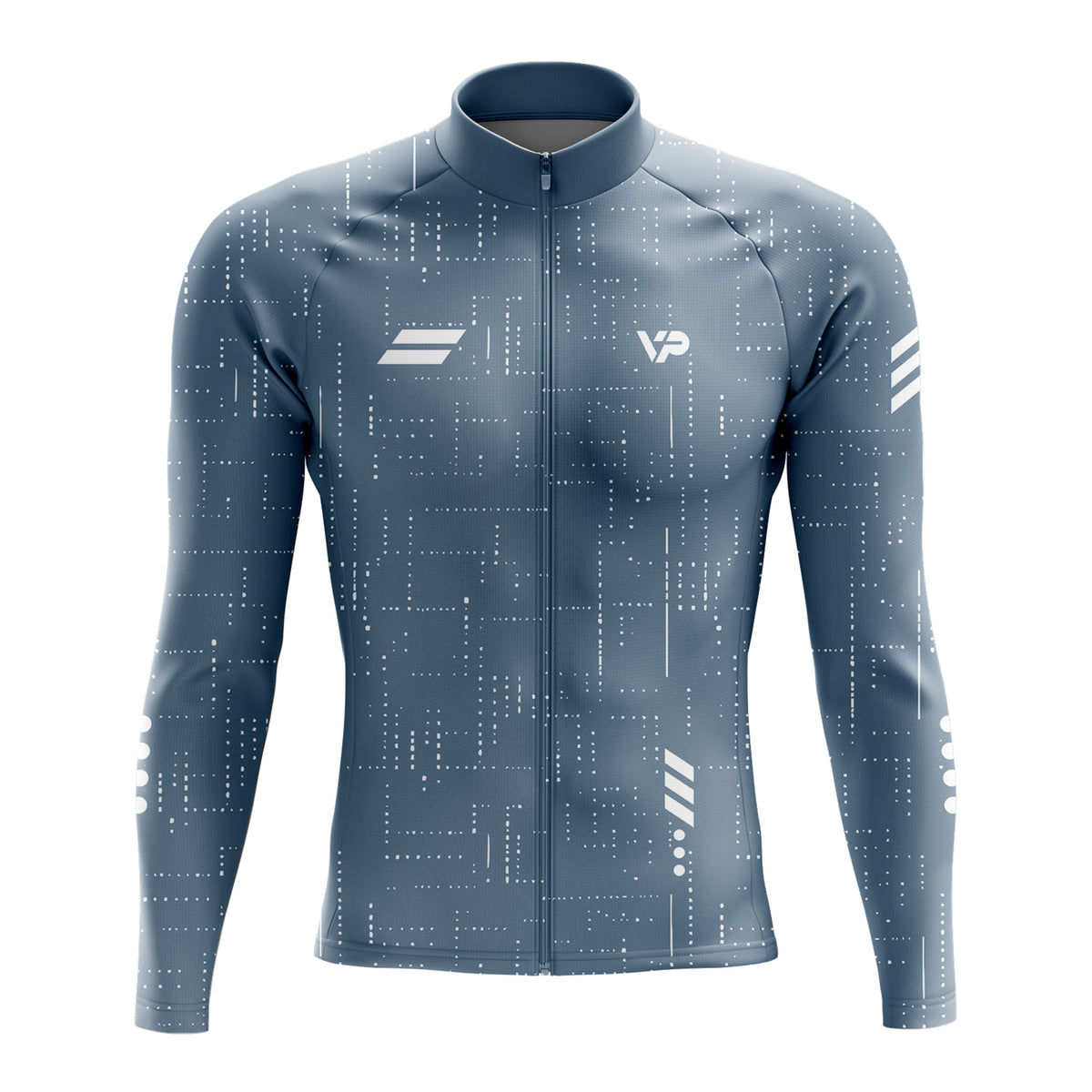 Pure Slate Long Sleeve Cycling Jersey