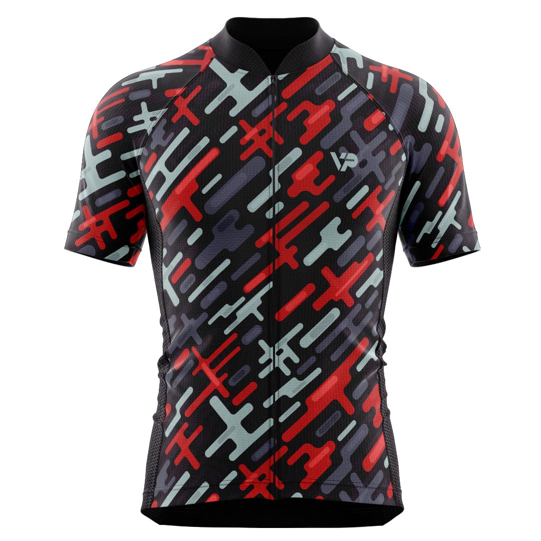 Red Pattern Cycling Jersey
