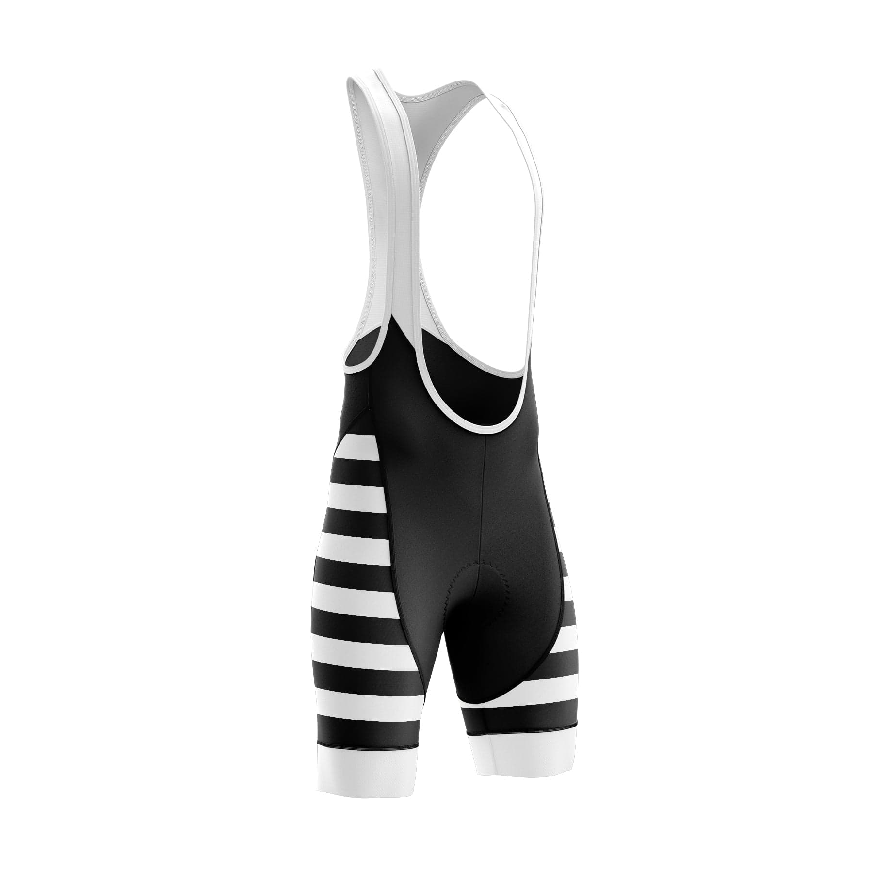White Stripes Cycling Bib Shorts