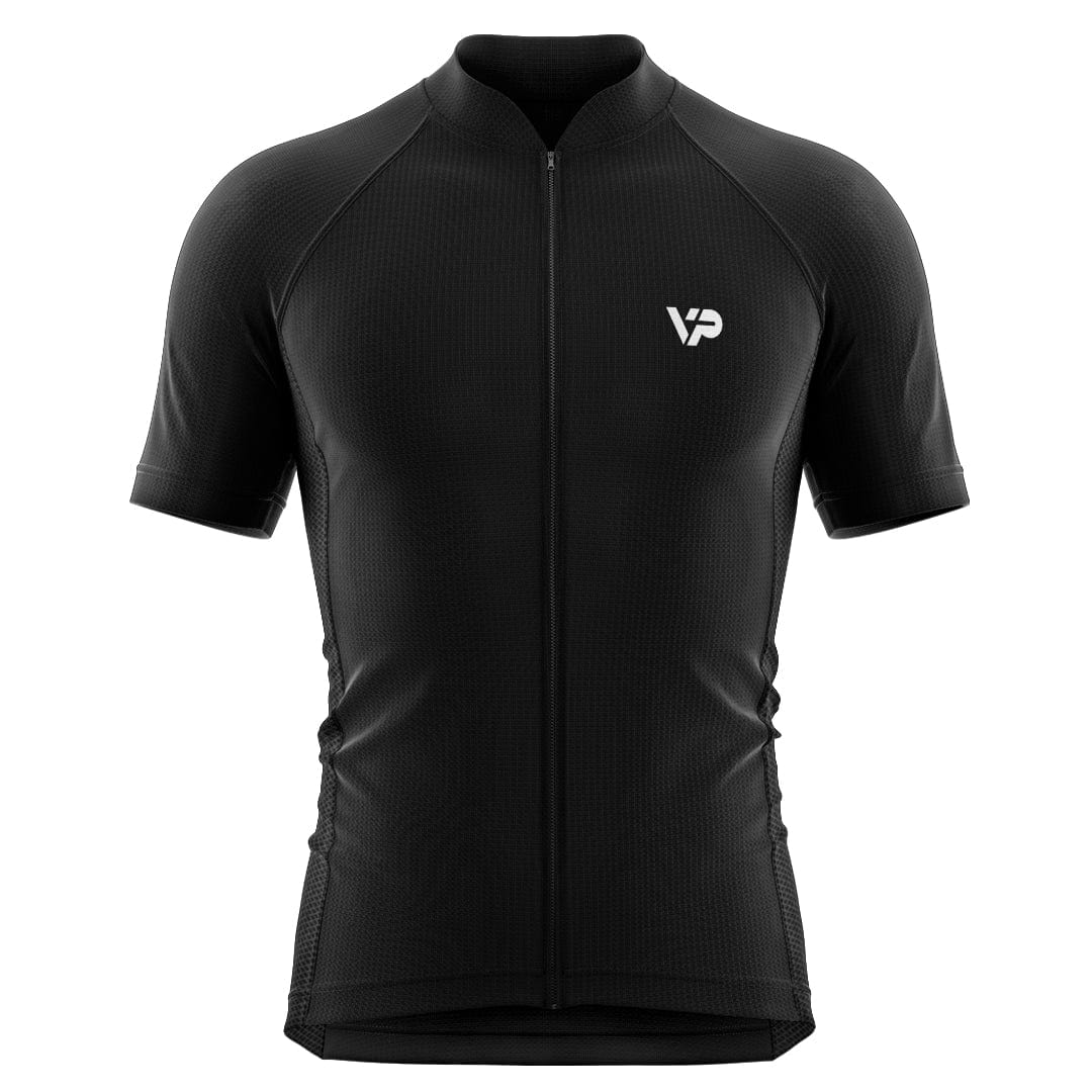 All Black Cycling Jersey Victory Peak Cycling