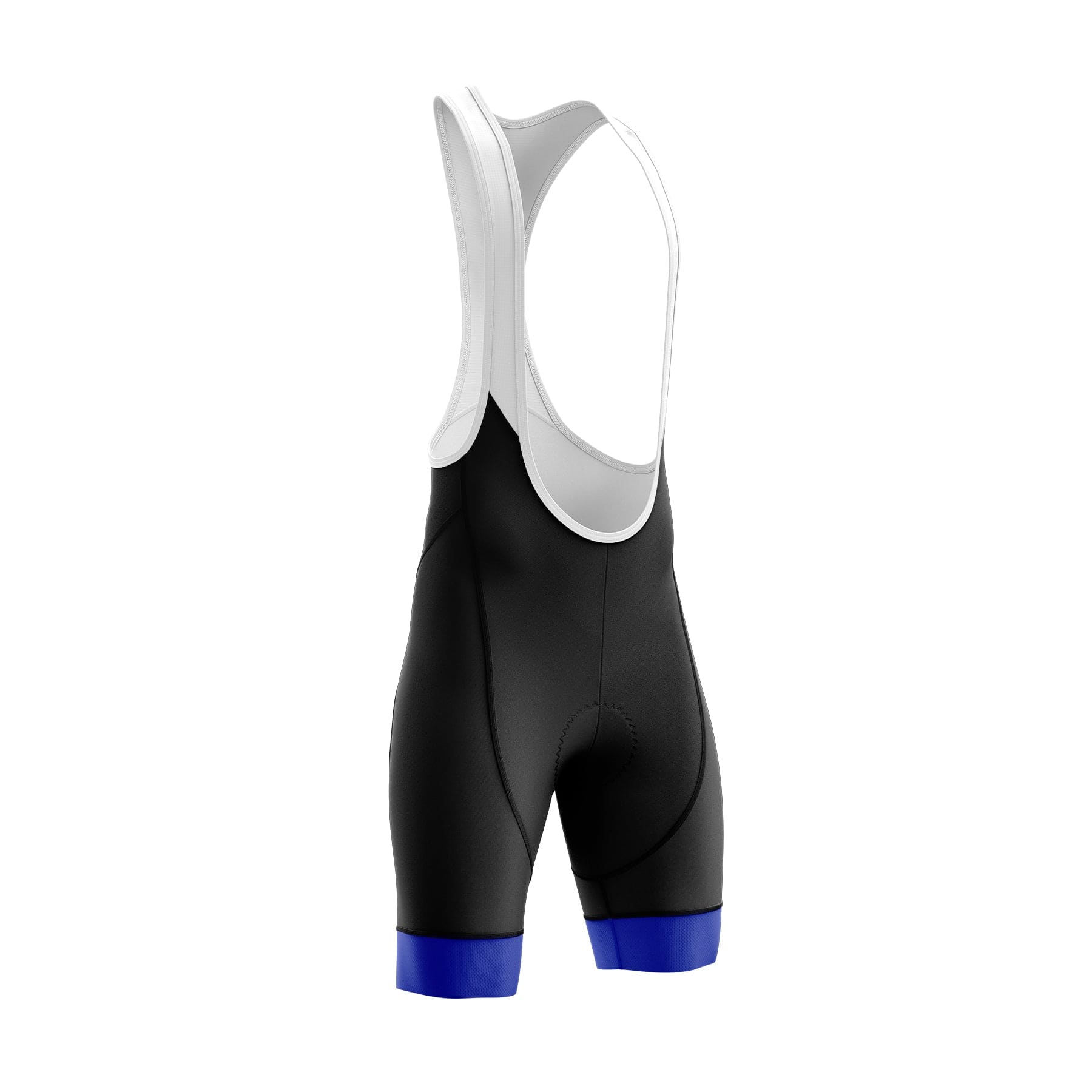 Black Cycling Bib Shorts with Blue Detail Victory Peak Cycling