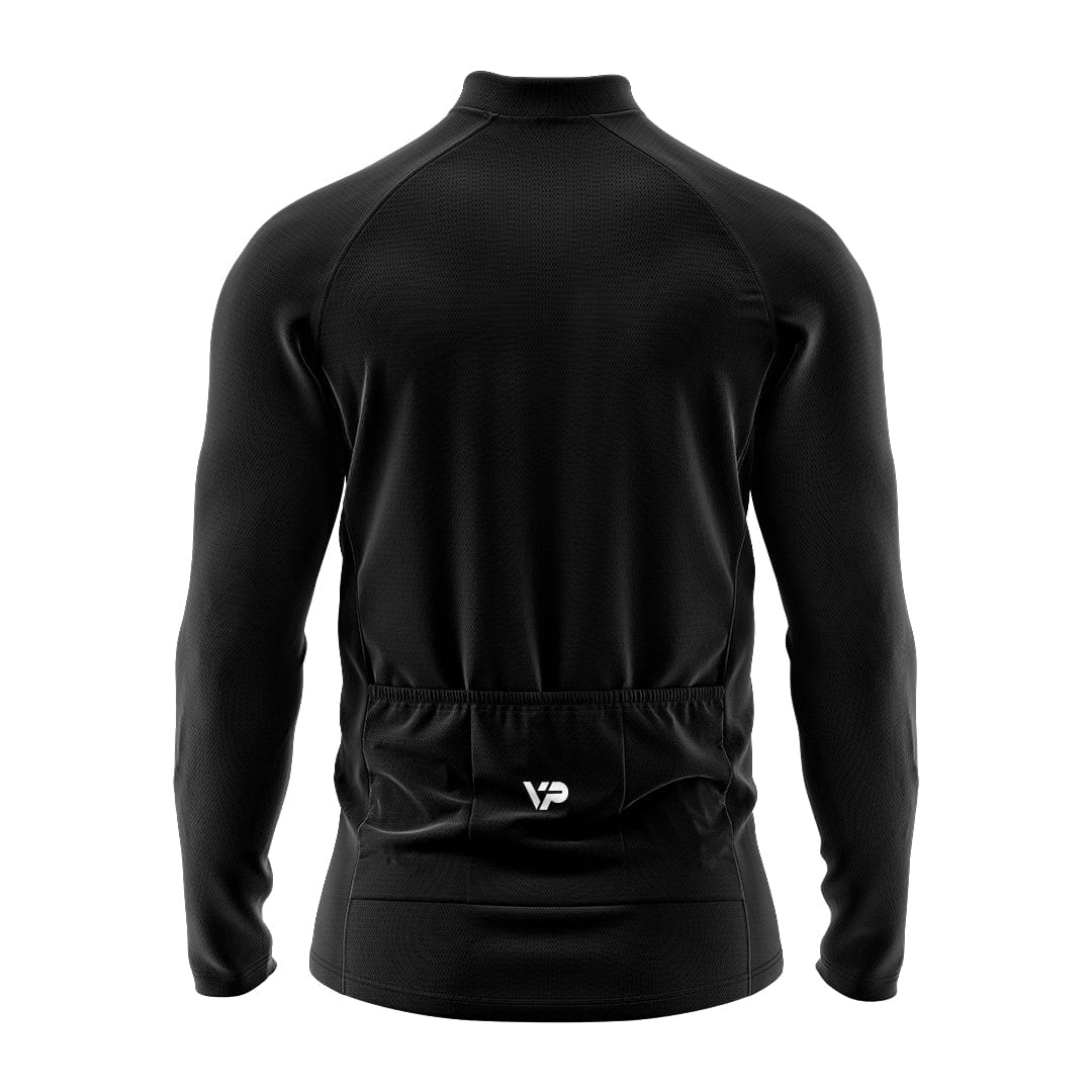 Victory Peak Best Mens Black Long Sleeve Cycling Jersey
