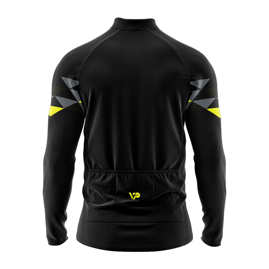 Victory Peak Best Mens Black Long Sleeve Cycling Jersey VP1