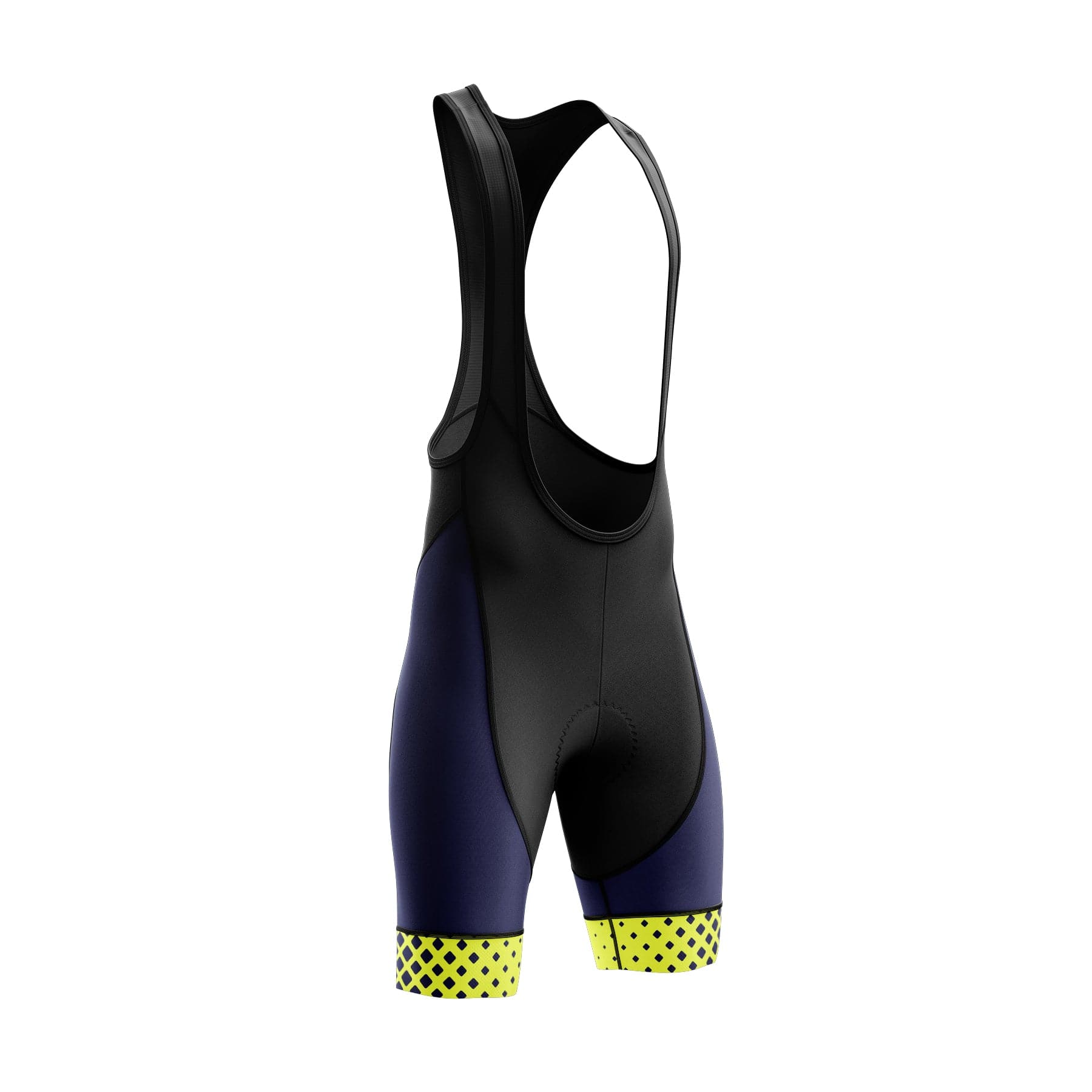 Blue Cycling Bib Shorts VP9 - Yellow Detail Victory Peak Cycling