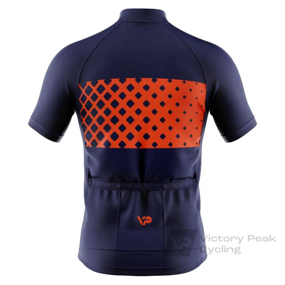 Victory Peak Best Mens Blue Cycling Kit VP9 - Red Detail