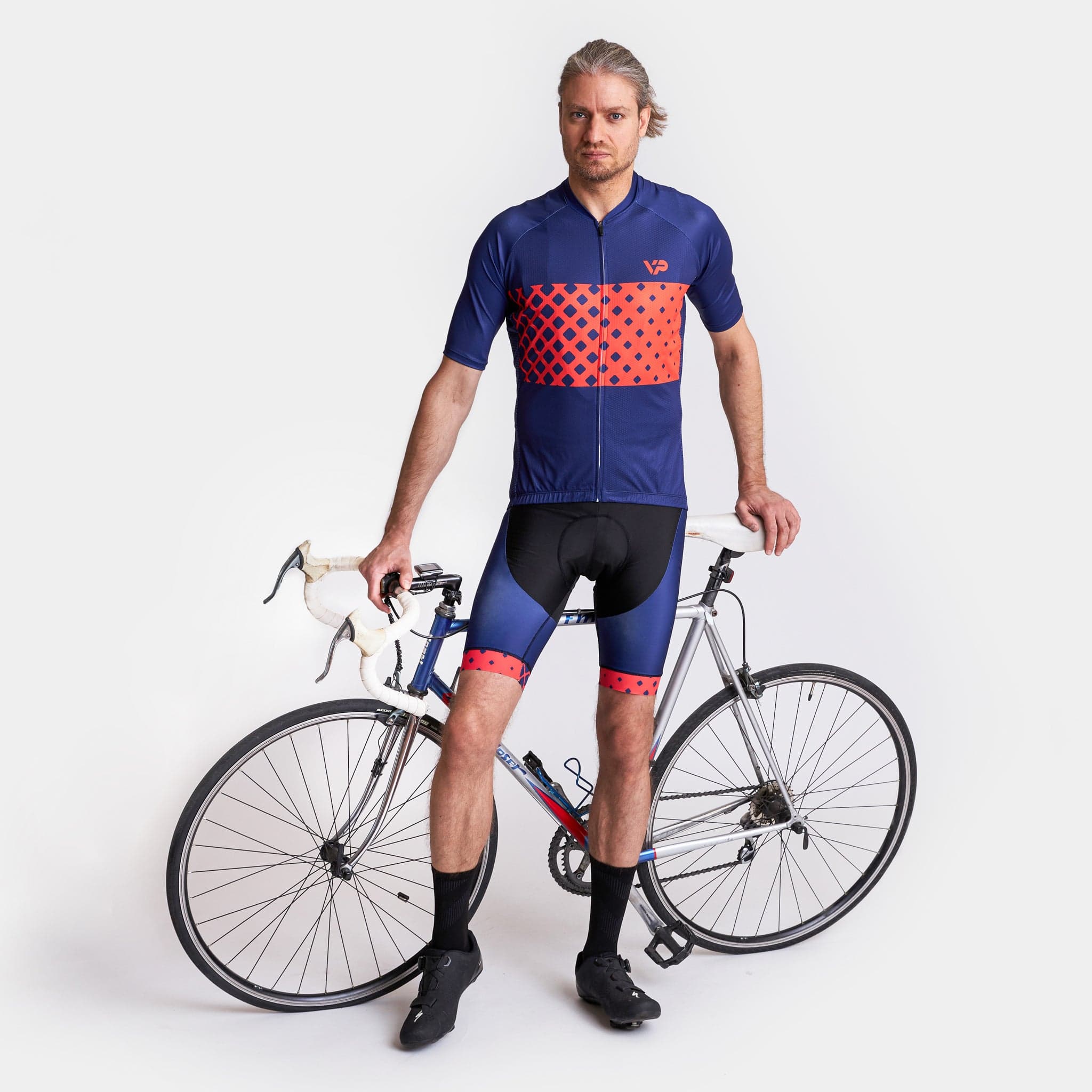 Blue Cycling Kit VP9 - Red Detail Victory Peak Cycling