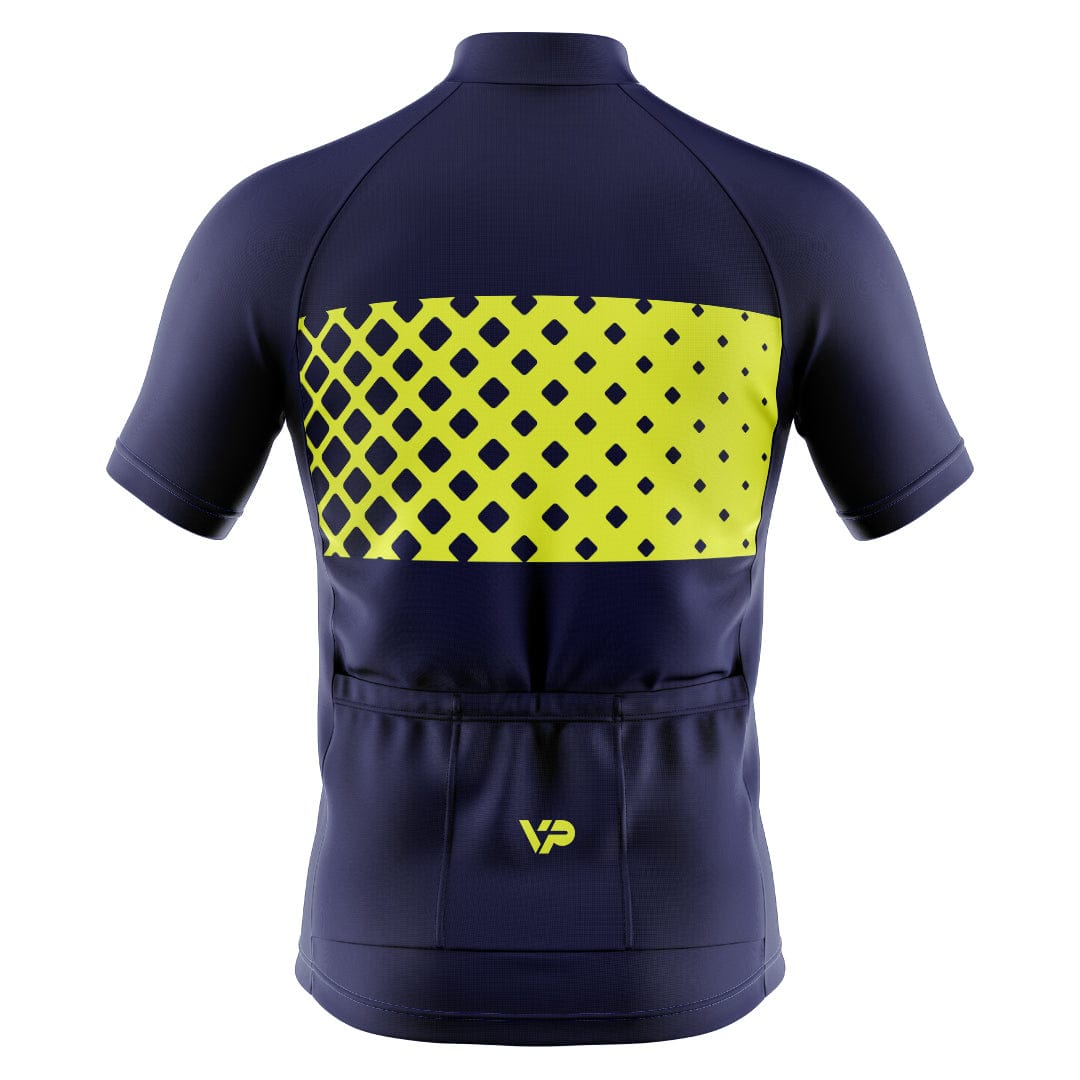 Victory Peak Best Mens Blue Cycling Kit VP9 - Yellow Detail