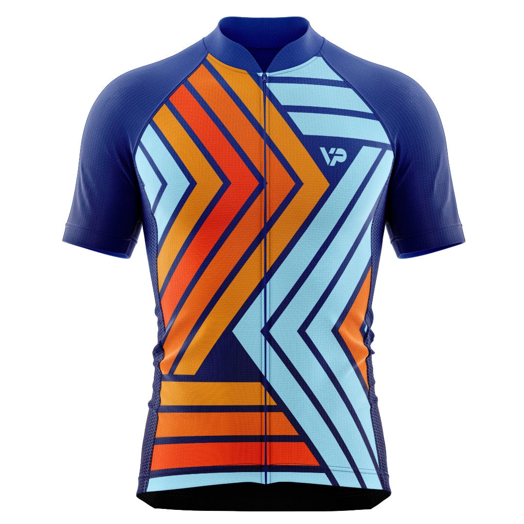 Victory Peak Best Mens Blue Orange Cycling Kit VP5