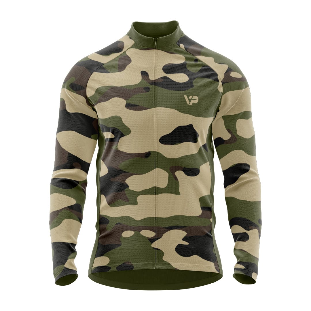 Camouflage Long Sleeve Cycling Jersey Victory Peak Cycling