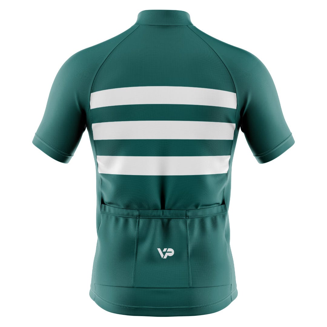Victory Peak Best Mens Dark Green Lines Cycling Kit