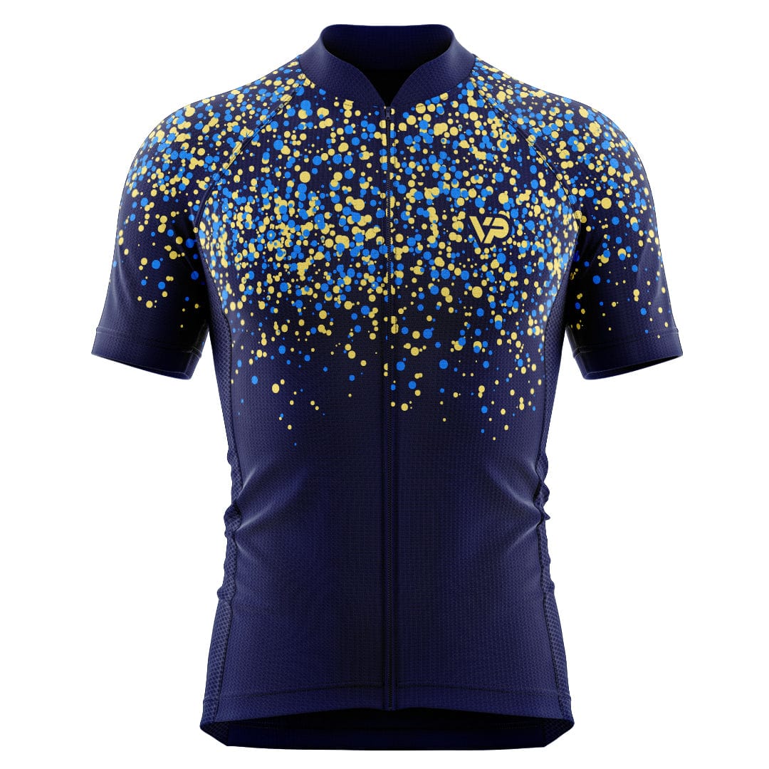 Victory Peak Best Mens Dots Cycling Kit - Blue