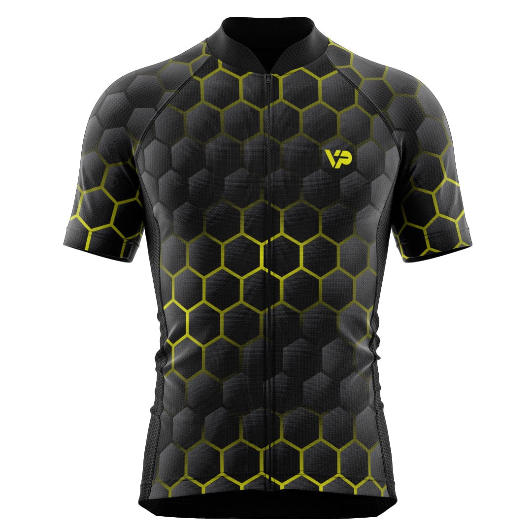 Hexagon Cycling Jersey - Yellow Victory Peak Cycling
