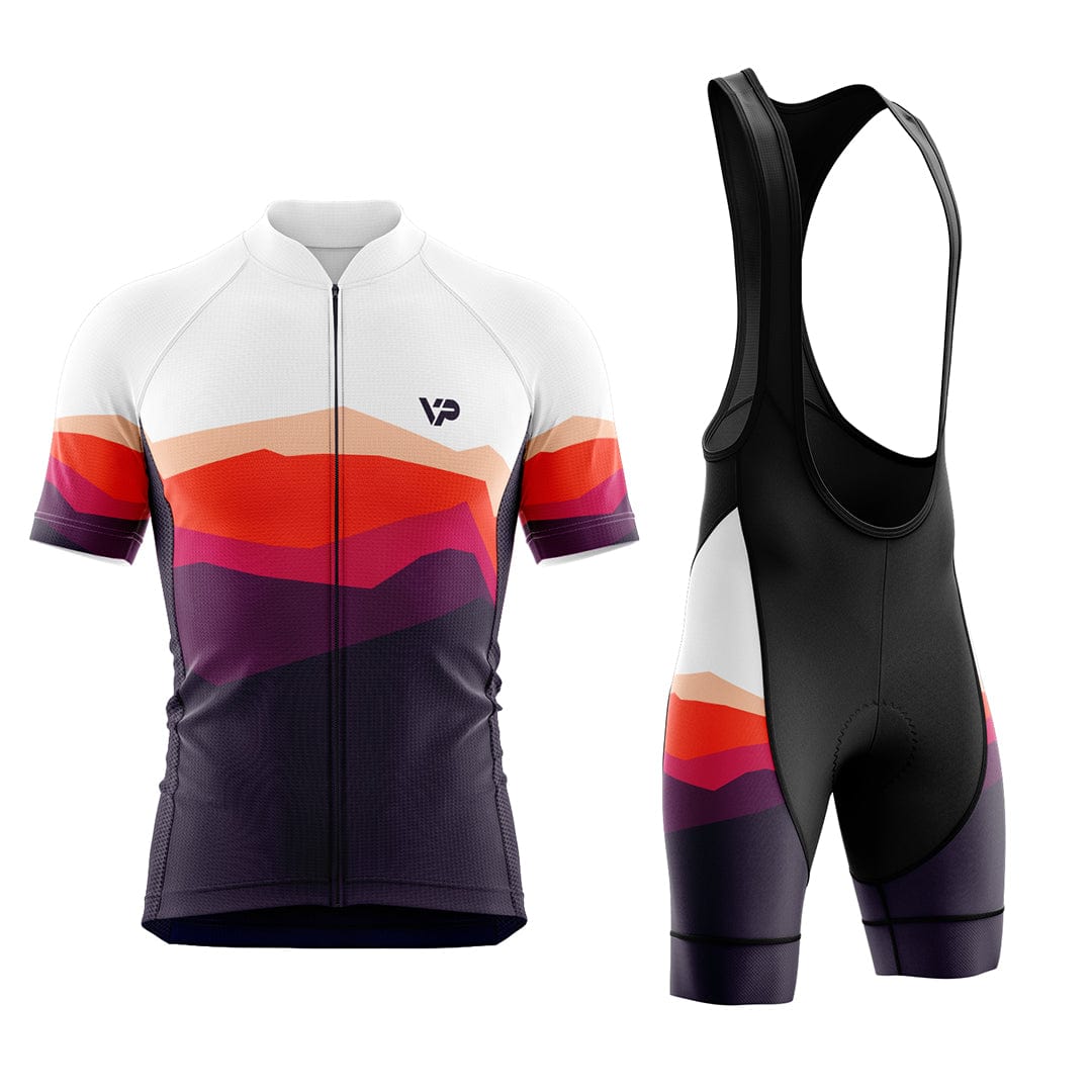 Victory Peak Best Mens Mountains Cycling Kit - Burgundy
