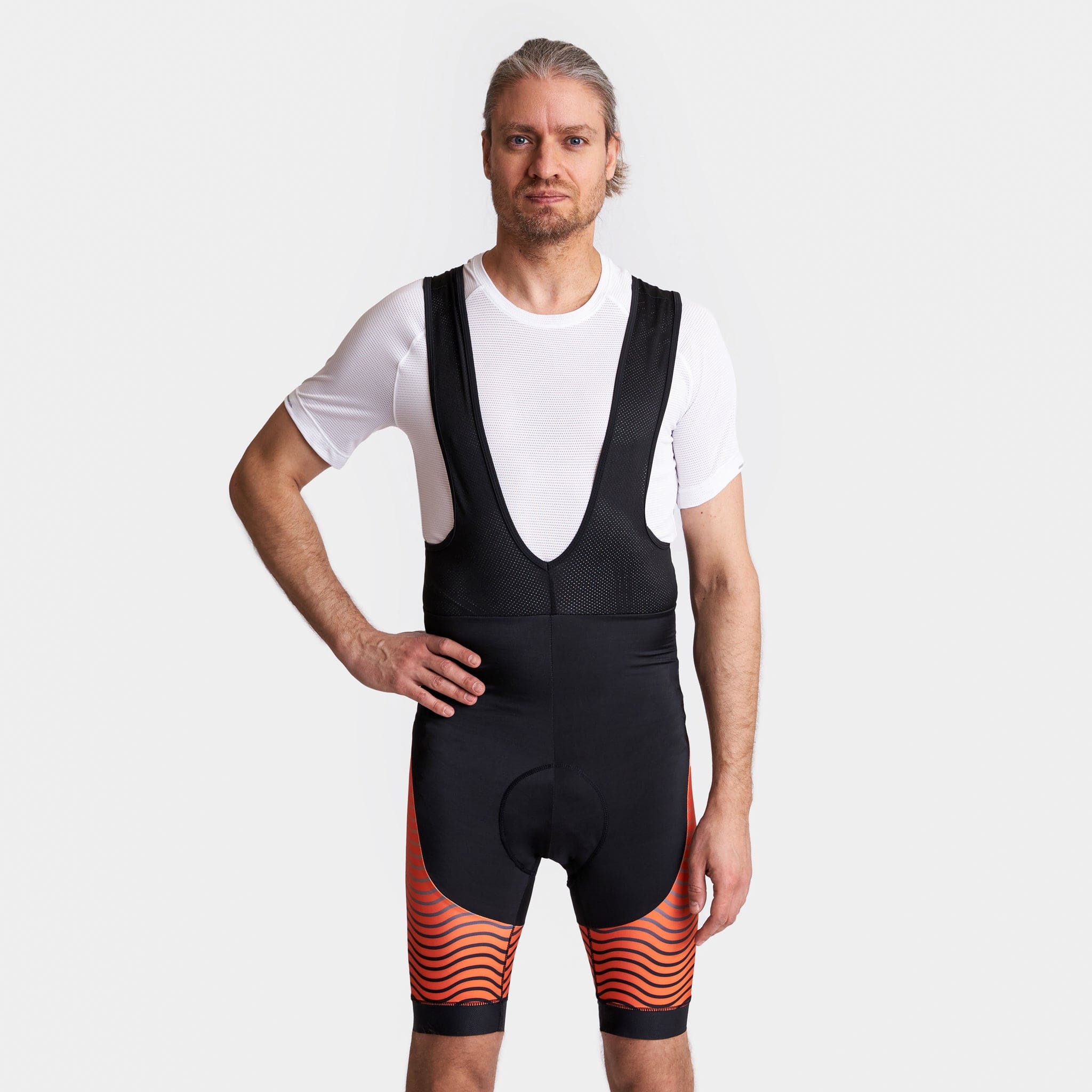 Orange Cycling Bib Shorts VP12 Victory Peak Cycling