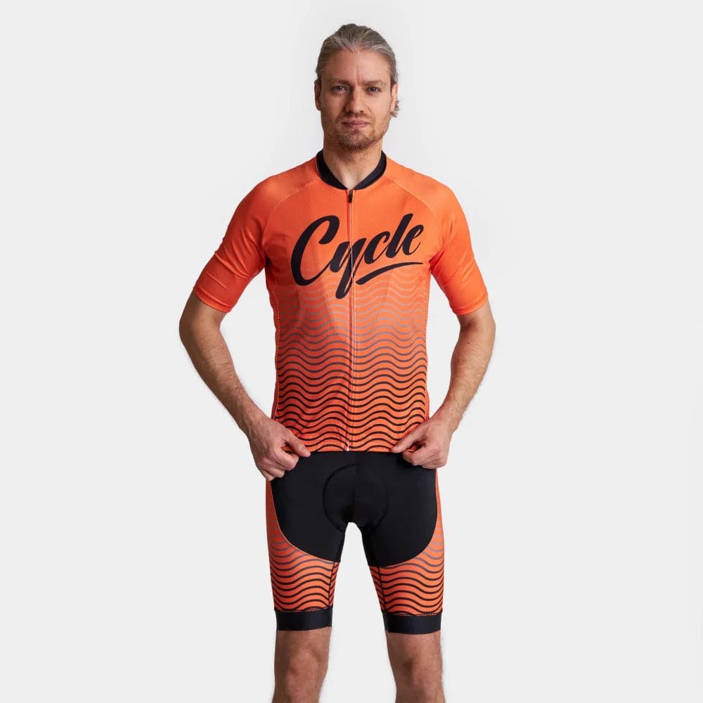 Orange Cycling Jersey VP12 Victory Peak Cycling