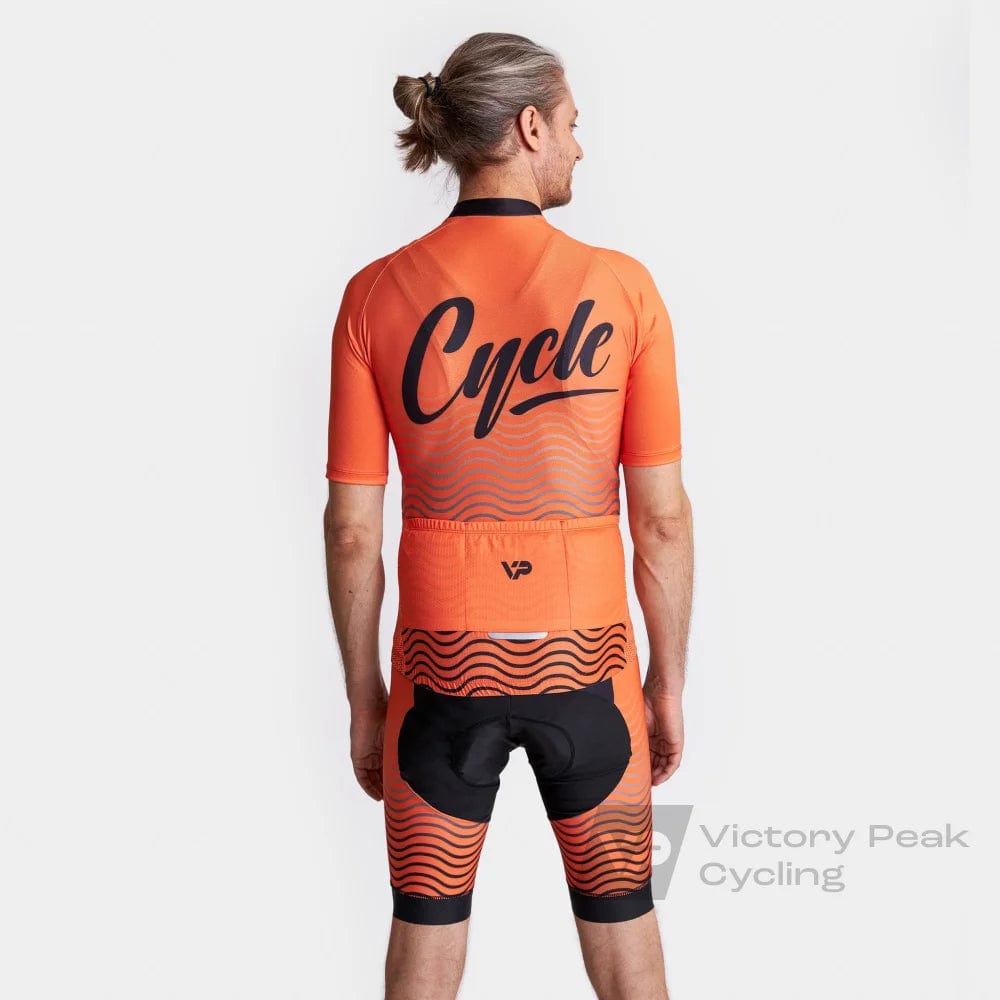 Victory Peak Best Mens Orange Cycling Jersey VP12