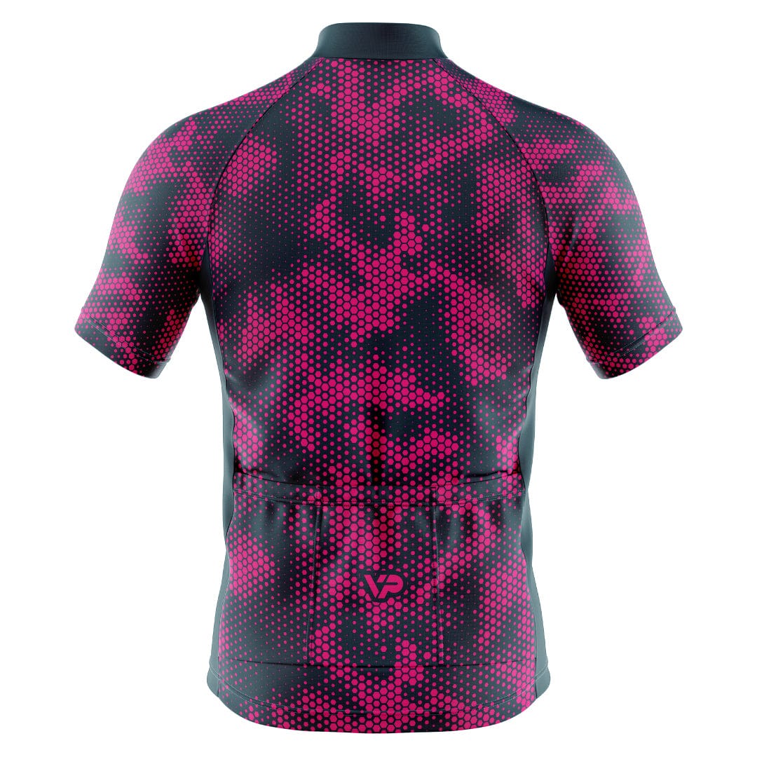 Victory Peak Best Mens Pink Pattern Cycling Jersey