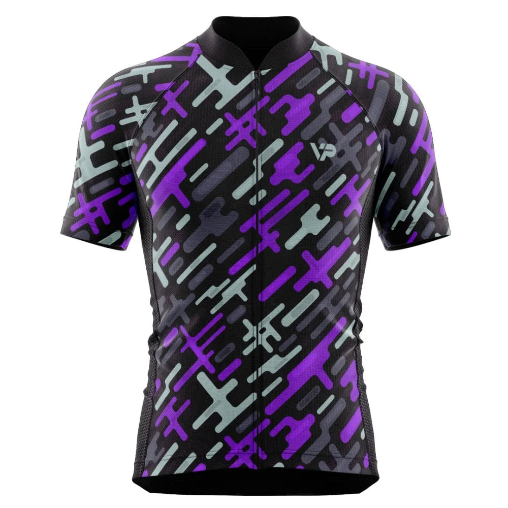 Victory Peak Best Mens Purple Pattern Cycling Kit