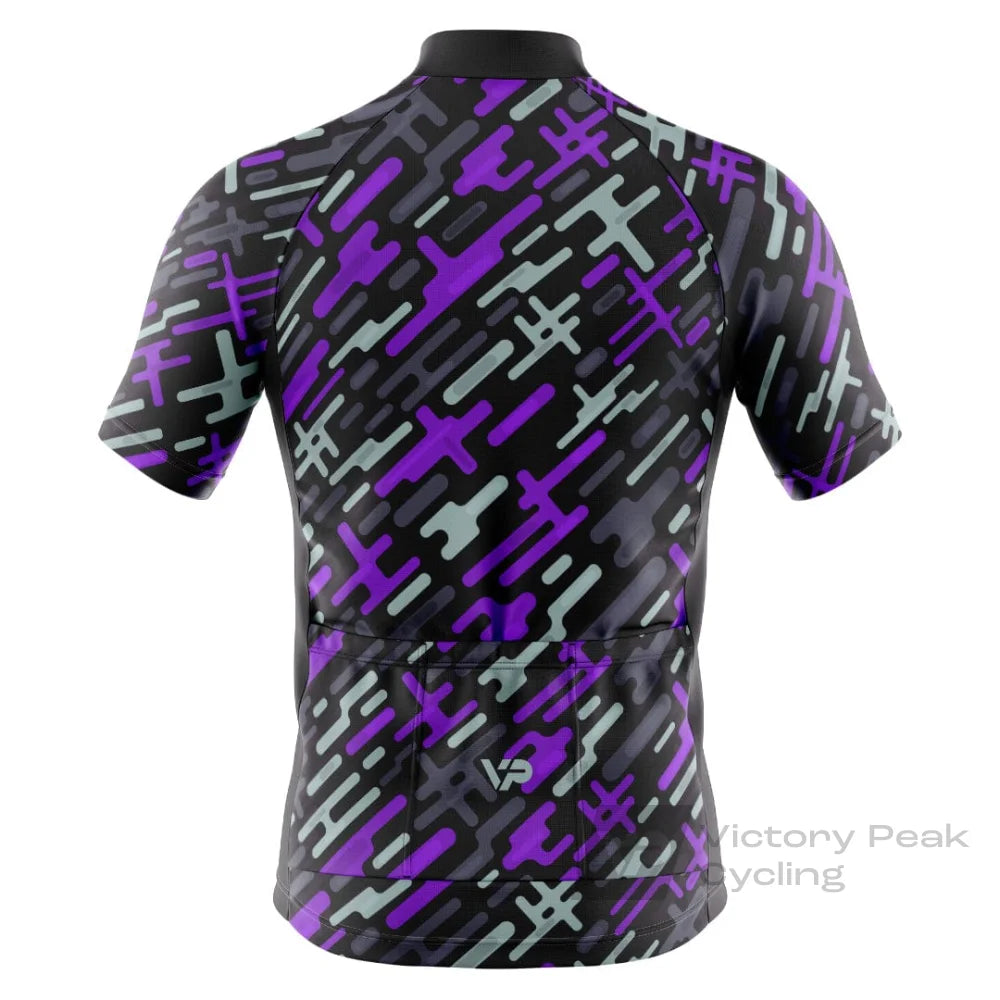 Victory Peak Best Mens Purple Pattern Cycling Kit