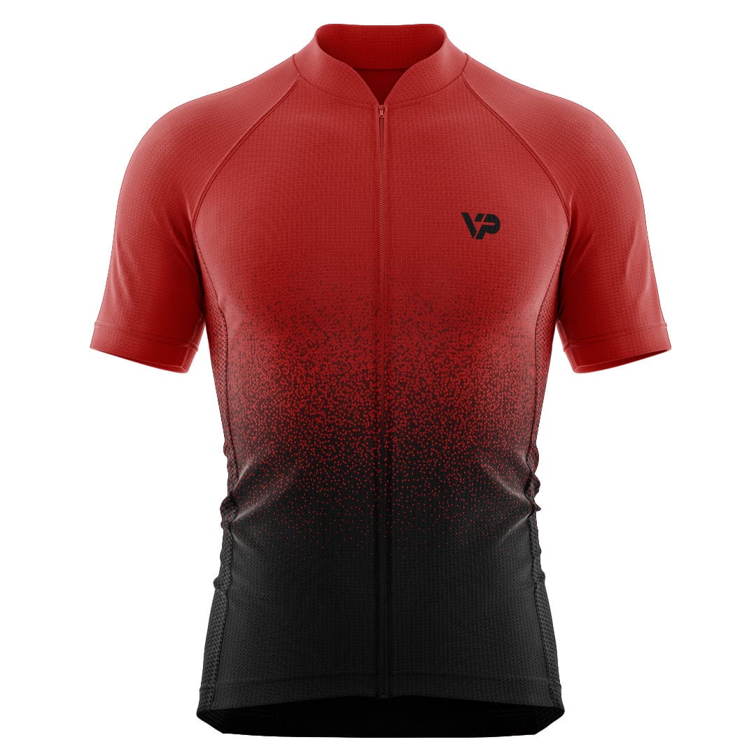 Red Gradient Cycling Jersey Victory Peak Cycling