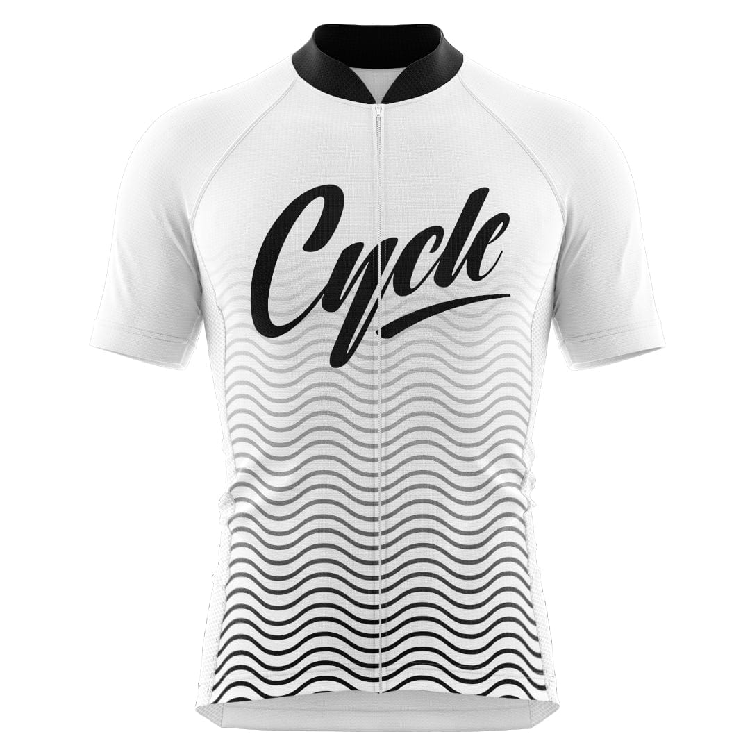 White Cycling Jersey VP12 Victory Peak Cycling