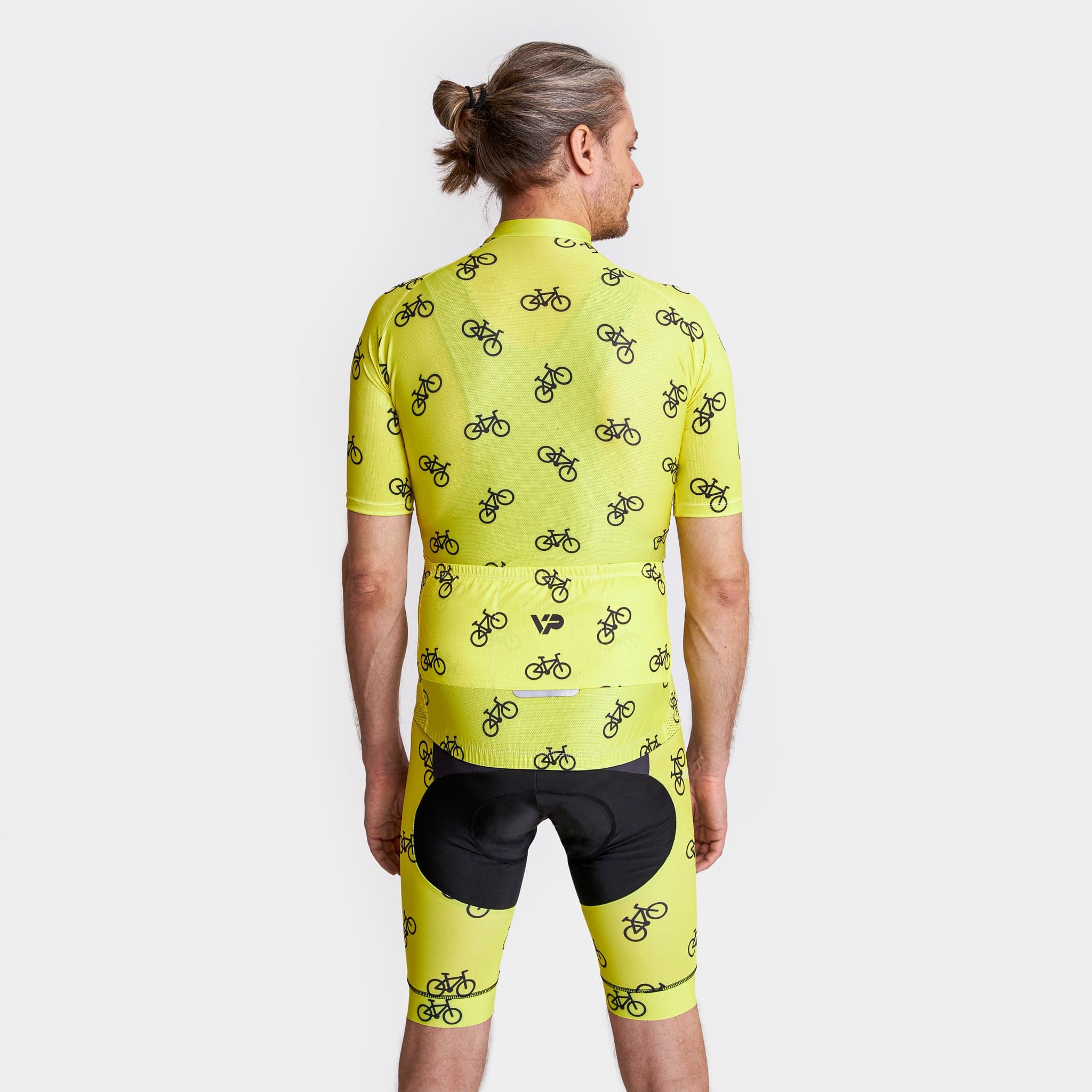Victory Peak Best Mens Yellow Cycling Bib Shorts VP8