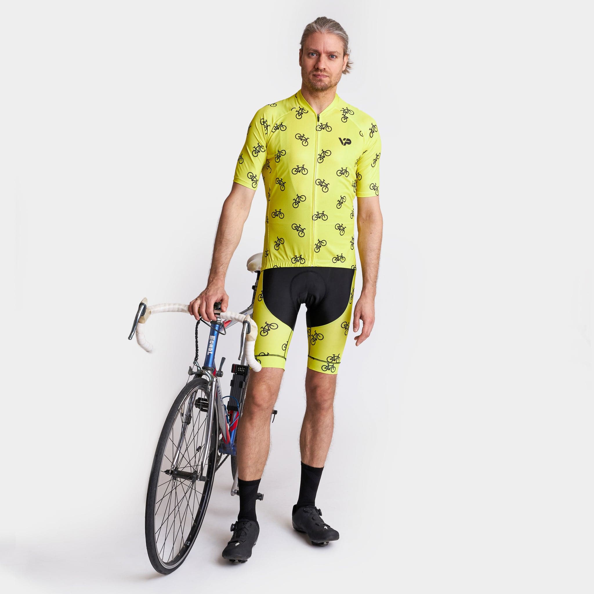 Victory Peak Best Mens Yellow Cycling Bib Shorts VP8