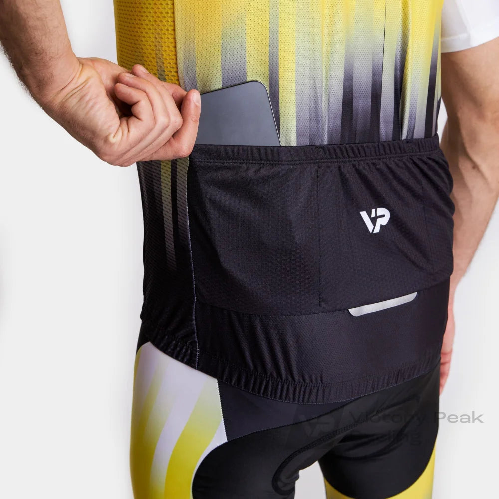 Victory Peak Best Mens Yellow Cycling Jersey VP3