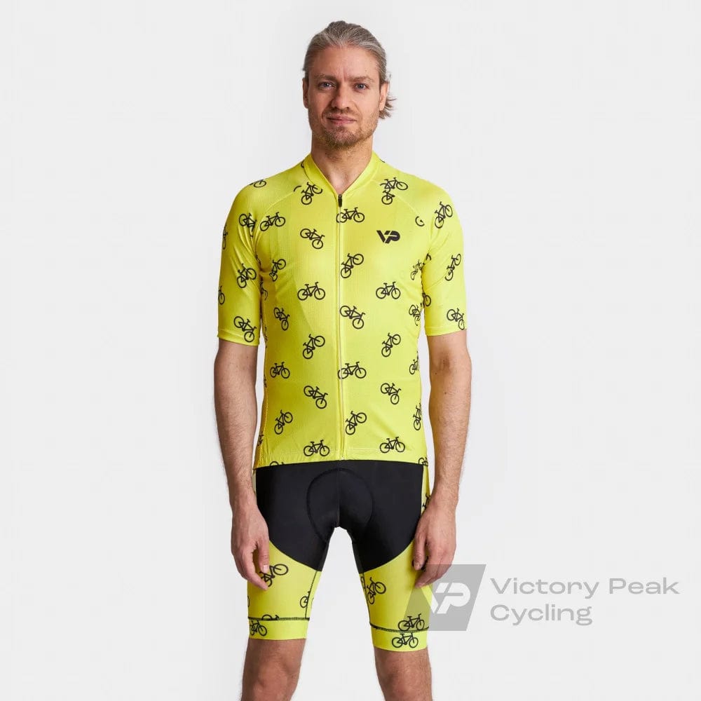 Victory Peak Best Mens Yellow Cycling Kit VP8