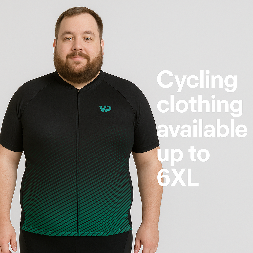 Big and Tall Cycling Clothes for Big Cyclists Available in Sizes up to 6XL
